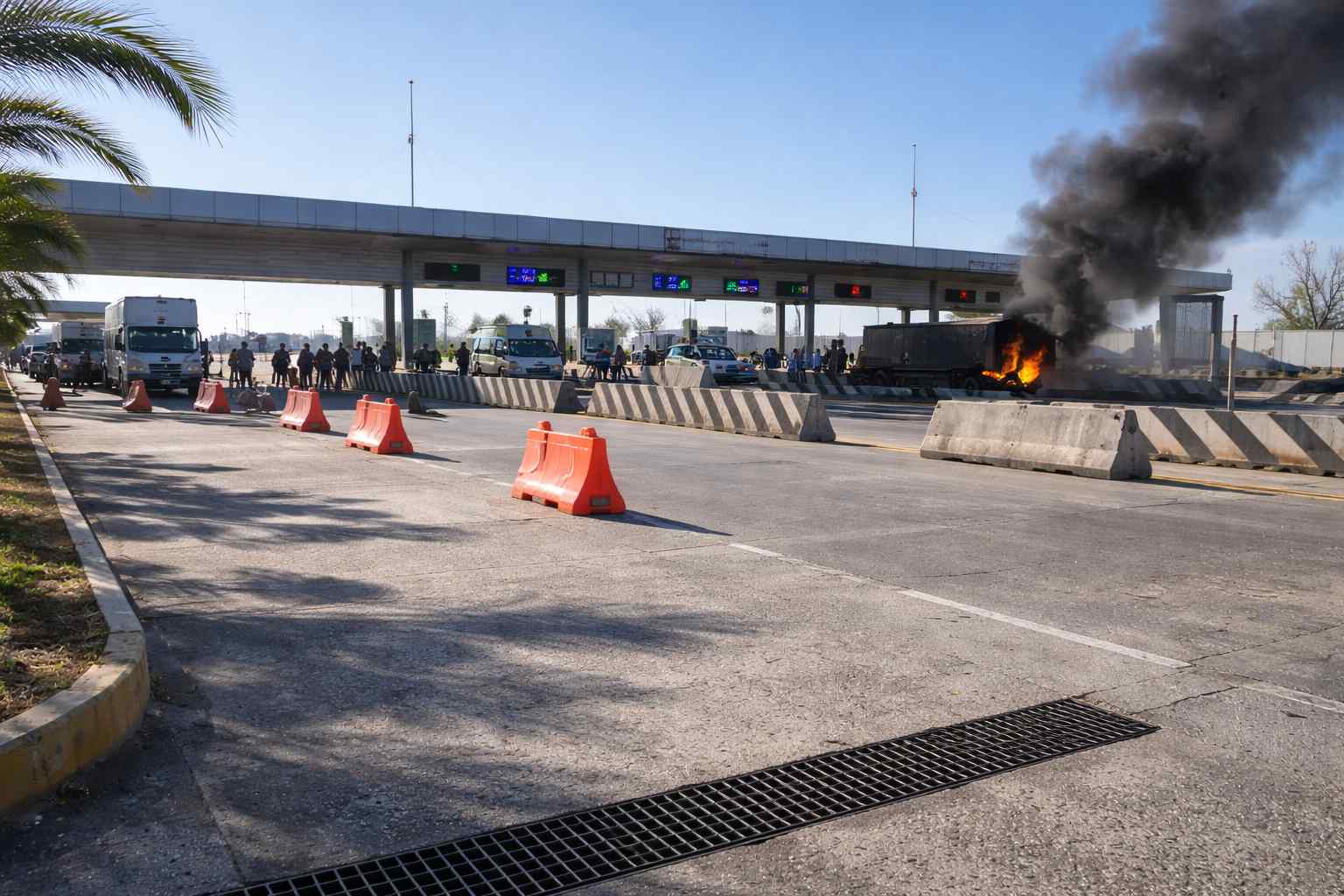Bloqueos y camiones incendiados paralizan carreteras clave de Jalisco