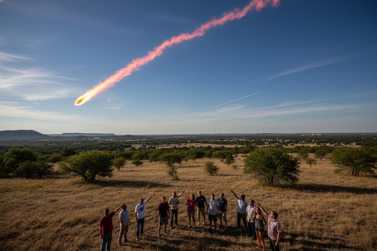 Meteorito sorprende Texas: cae fragmento en casa tras cruzar el cielo de día