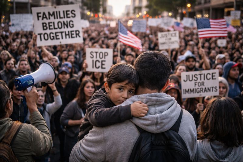 Crisis migratoria en Minneapolis: Niño detenido junto a su padre desata protestas masivas