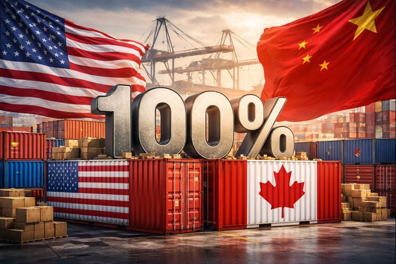 Trump amenaza con aranceles al 100% a Canadá por acuerdo con China