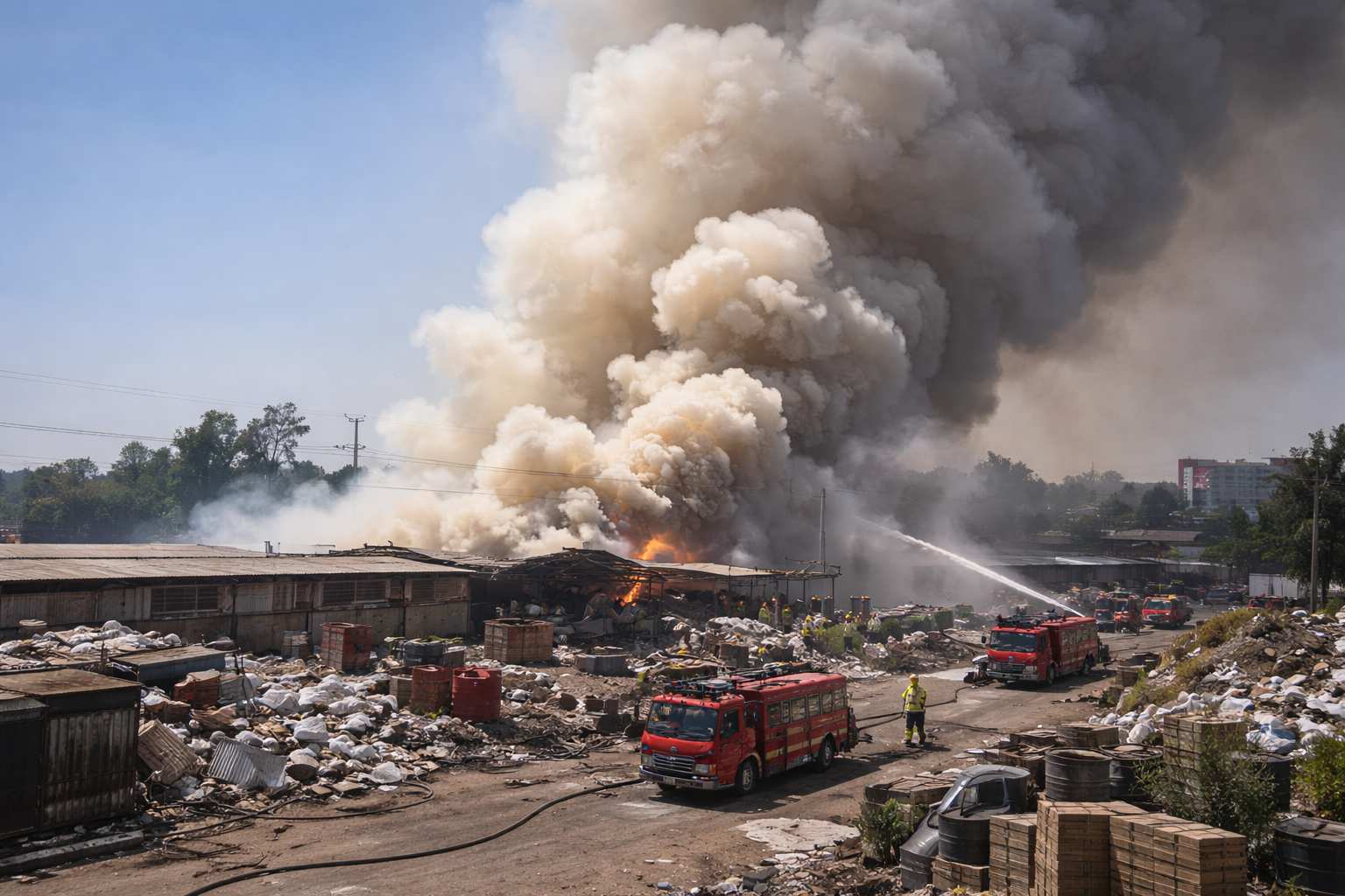Fuerte incendio paraliza carretera a Chapala y Periférico en Guadalajara; moviliza a bomberos