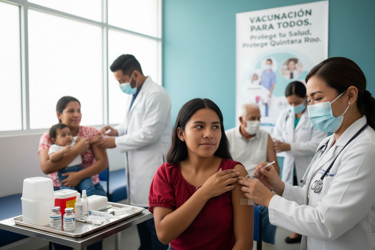 Campaña masiva de vacunación gratuita en Quintana Roo del 25 de abril al 2 de mayo