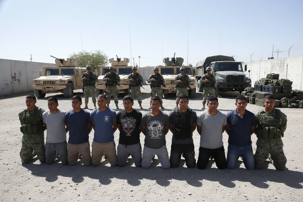 Marina Armada detiene a 13 presuntos Chapitos en Sinaloa