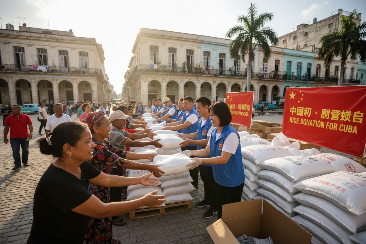 China dona 15 mil toneladas de arroz a Cuba para aliviar crisis económica