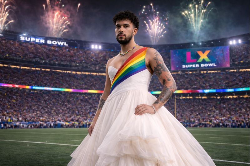 Bad Bunny usando vestido: ¿Un homenaje histórico en el Super Bowl 2026?