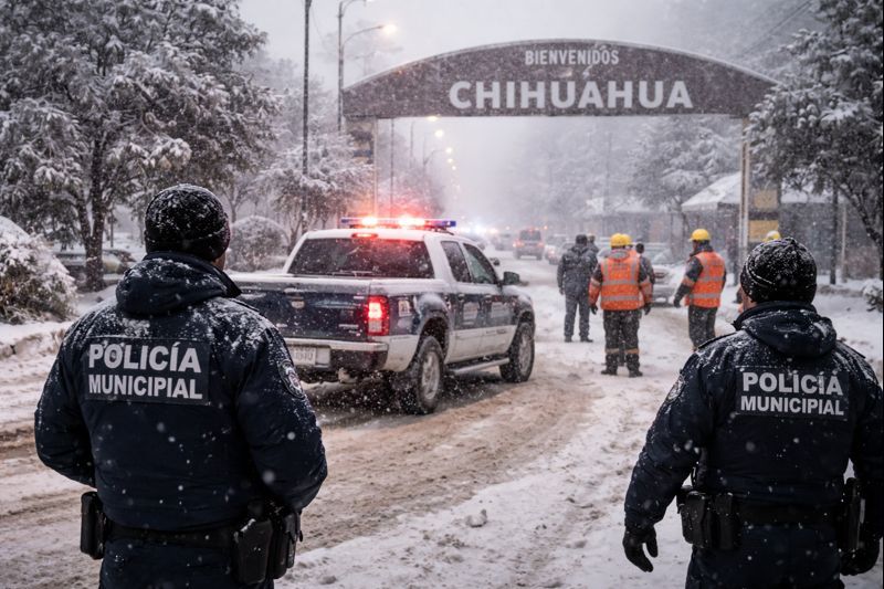 ¡Nieve en Chihuahua! Gobernador pide activar alertas por frío extremo
