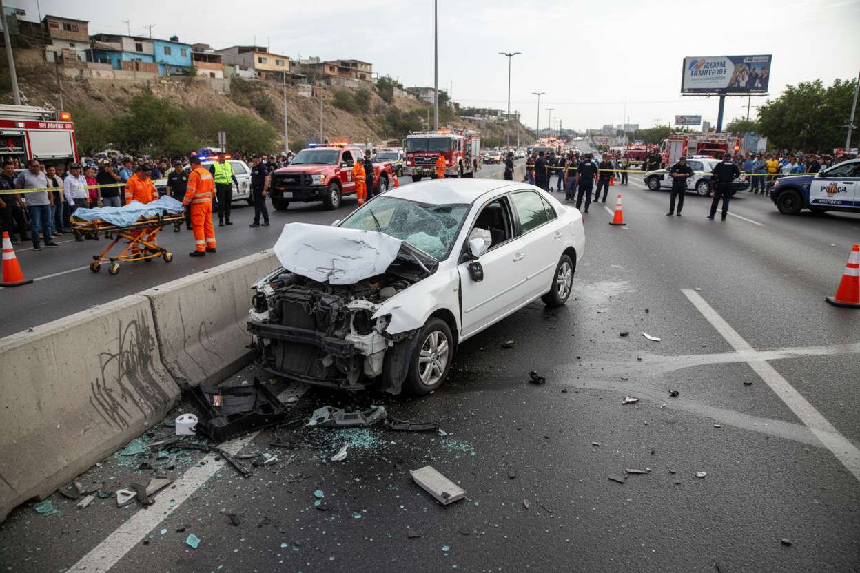 Fatal accidente en Tijuana: Una joven muere tras choque aparatoso en la avenida Internacional