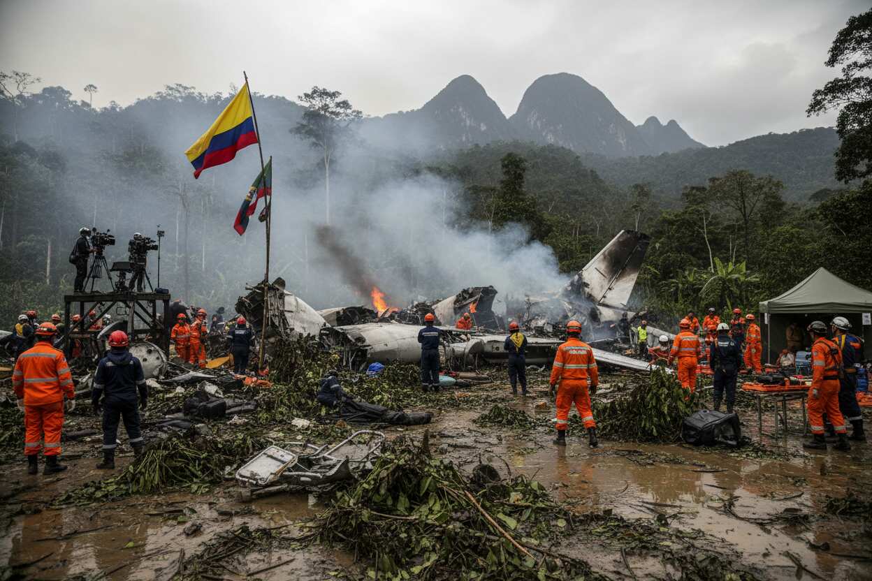 Luto nacional en Colombia tras accidente aéreo con 69 muertos