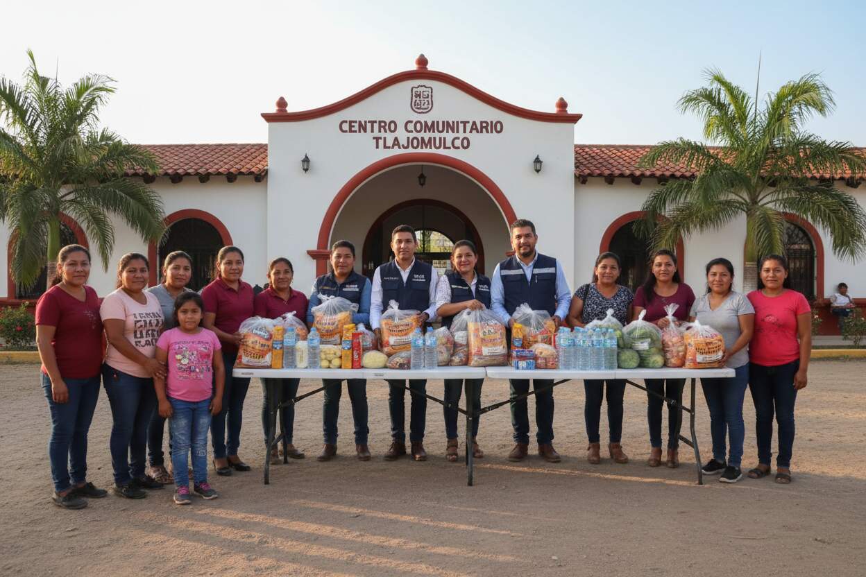 Tlajomulco fortalece política alimentaria con entrega de despensas gratuitas