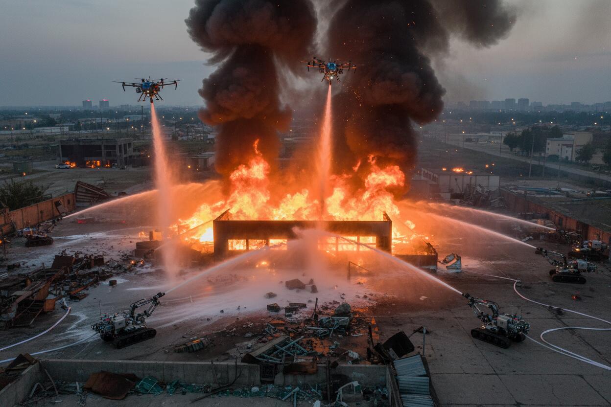 Robots bomberos: 99.67% de éxito apagando incendios automáticamente