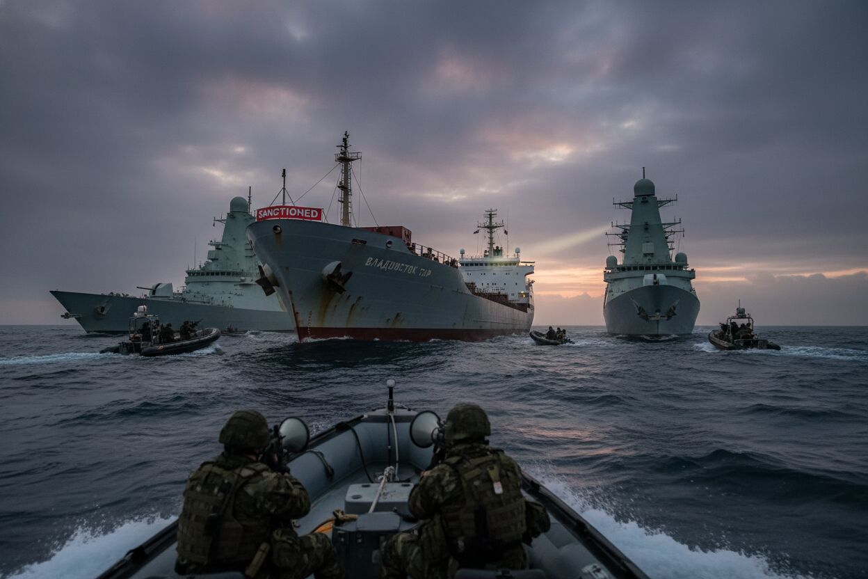 Reino Unido intercepta navíos sancionados rusos en sus aguas territoriales