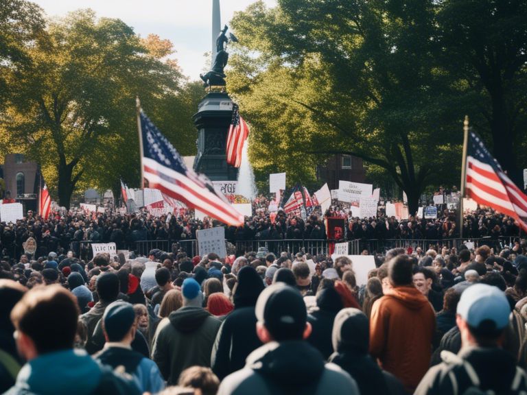 Protestos en Boston contra las políticas de Trump y Musk