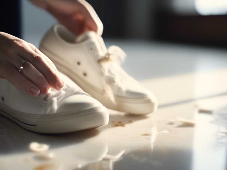 Adiós a las manchas amarillas: Cómo limpiar tus tenis blancos  
