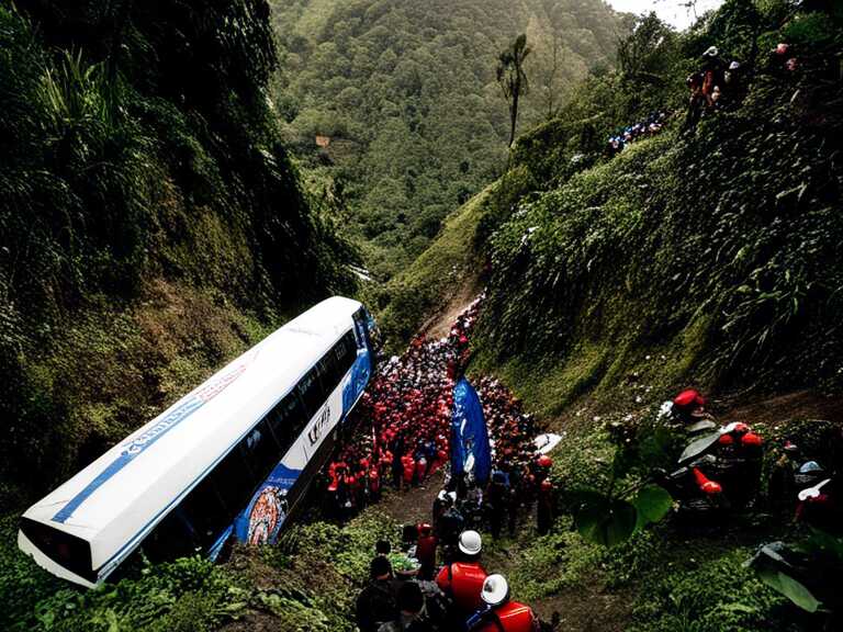 Accidente en Guatemala: Autobús cae a barranco, saldo de al menos 54 muertos