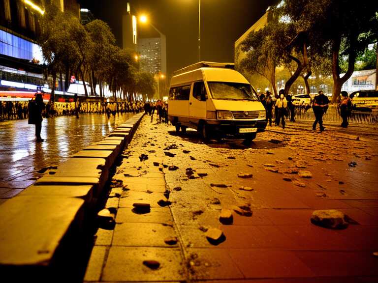 Conductor huye tras derribar dos postes de madera en el Paseo de la Reforma, Saltillo