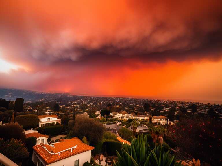 Incendio en Los Ángeles: 30 mil evacuados y 10 mil viviendas amenazadas por las llamas