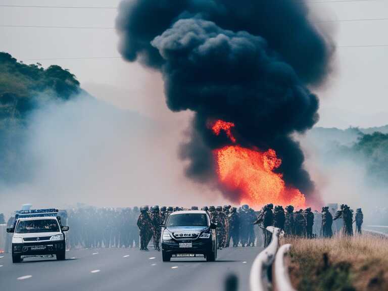 Grupos del crimen organizado realizan bloqueos con camiones incendiados en Michoacán tras enfrentamientos