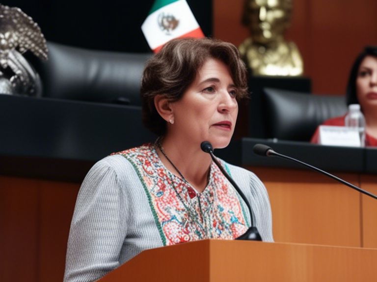 Delfina Gómez Álvarez participa en reunión del Gabinete de Seguridad con Claudia Sheinbaum en Palacio Nacional