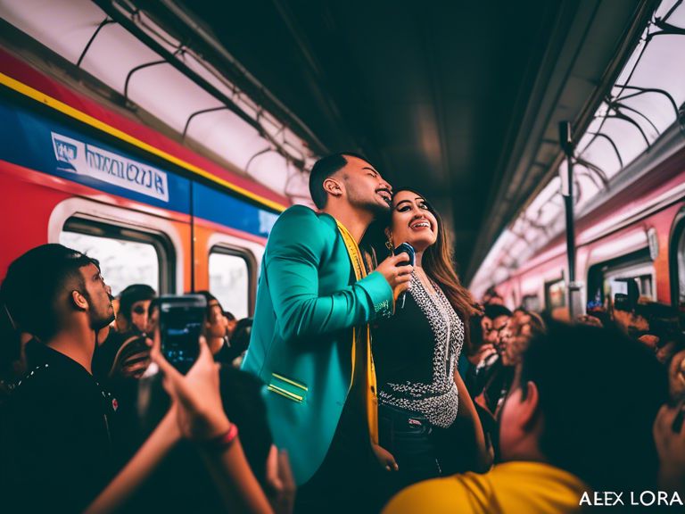 Alex y Chela Lora sorprenden con concierto gratuito en el Tren Suburbano de la CDMX