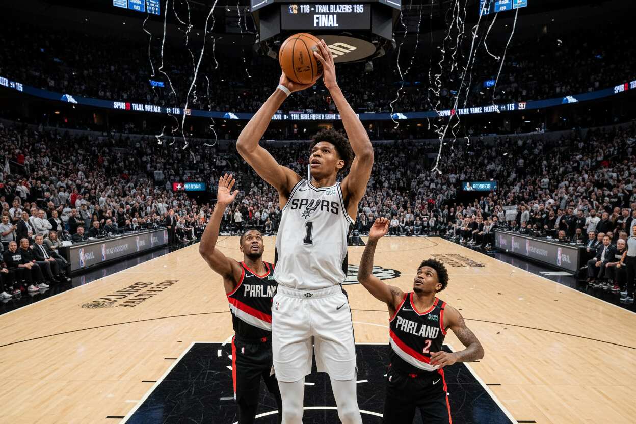 Wembanyama lidera a los Spurs con victoria ante Portland y ventaja 3-1 en playoffs