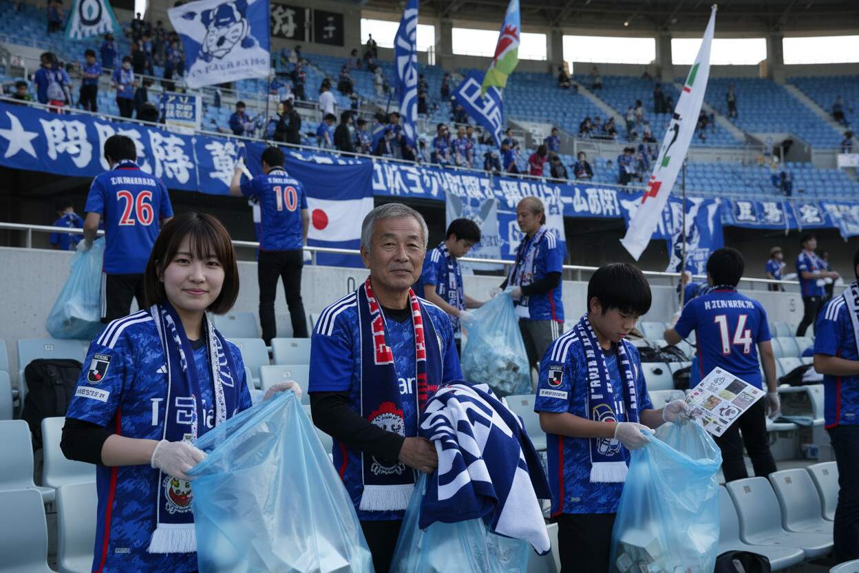 Japón y su tradición de limpieza en los estadios mundiales