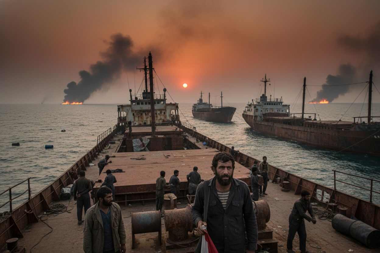 Marineros atrapados en el Golfo Pérsico buscan repatriación y ayuda urgente