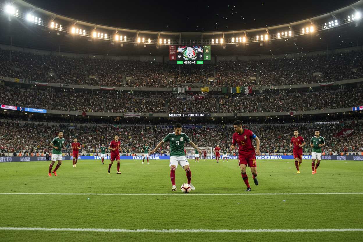 Empate sin goles entre México y Portugal en la reapertura del Azteca