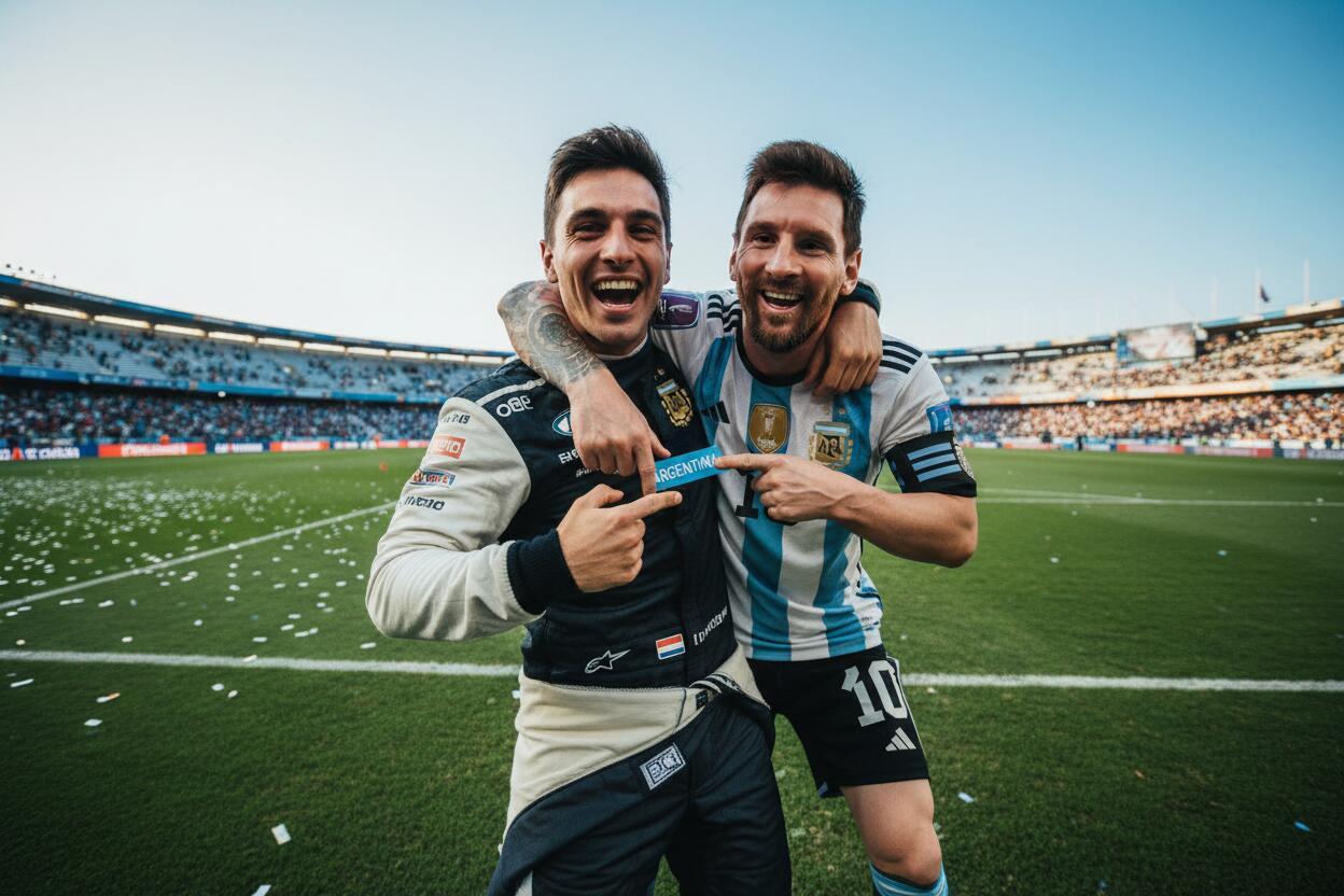 Colapinto cumple su sueño: conoce a Messi antes del GP de Miami