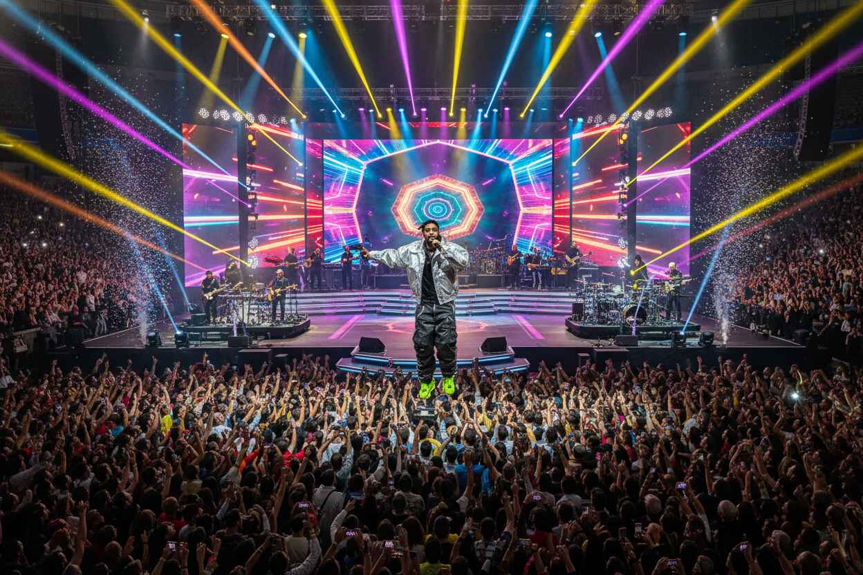 Bad Bunny llena Madrid: Marta Ortega lo apoya desde el Metropolitano